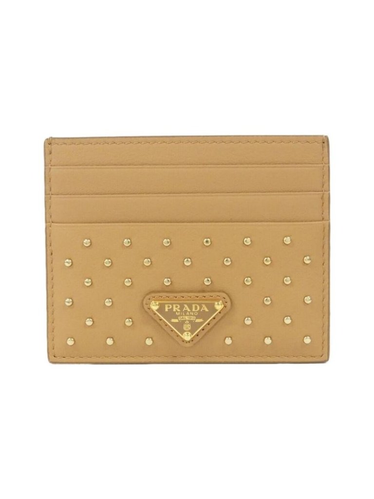 Prada Card Case Card Holders Gold
